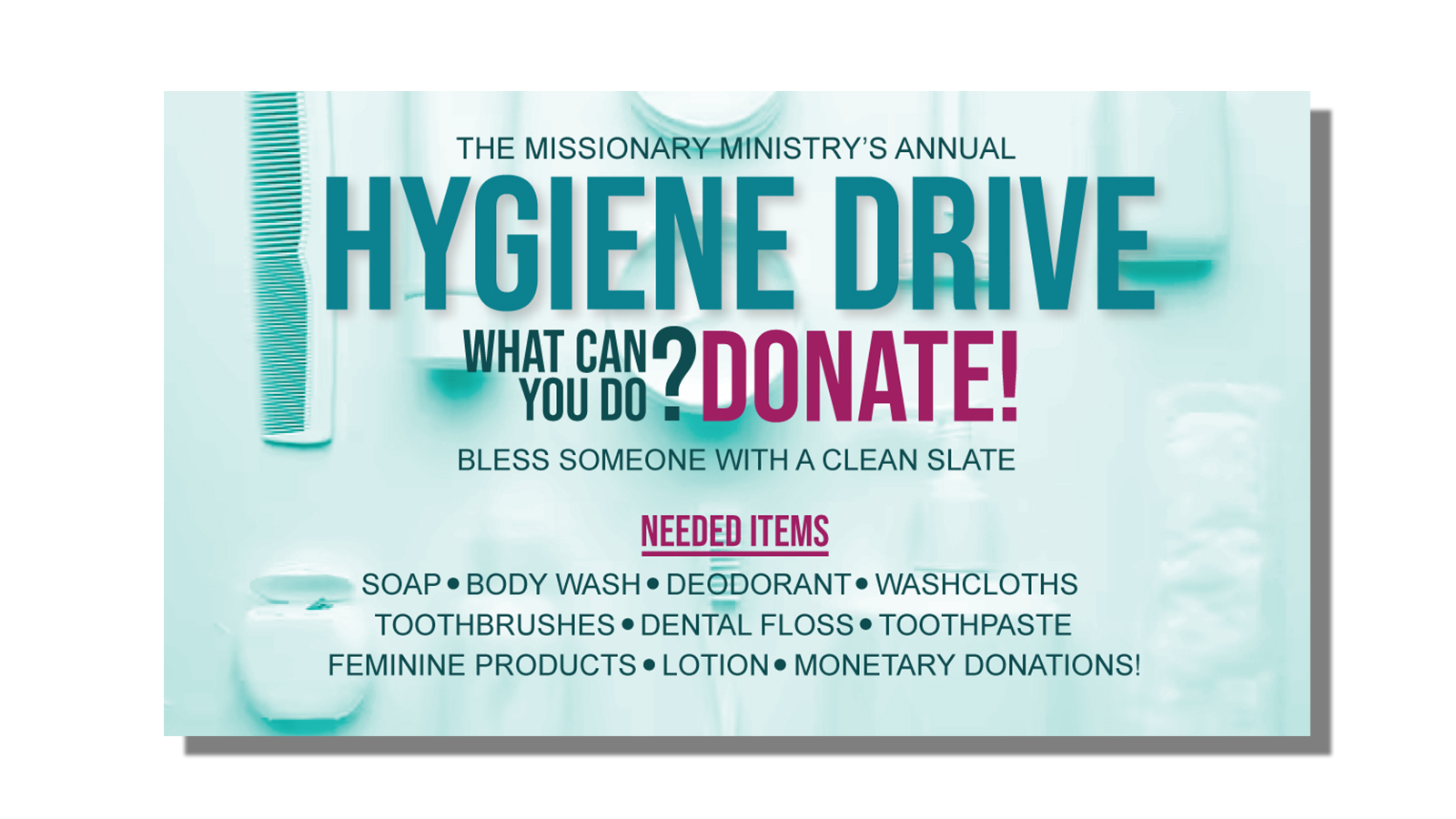 Hygiene drive