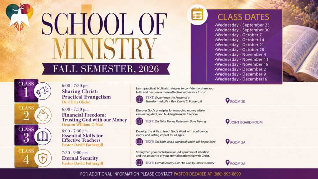 School of Ministry Fall 2026