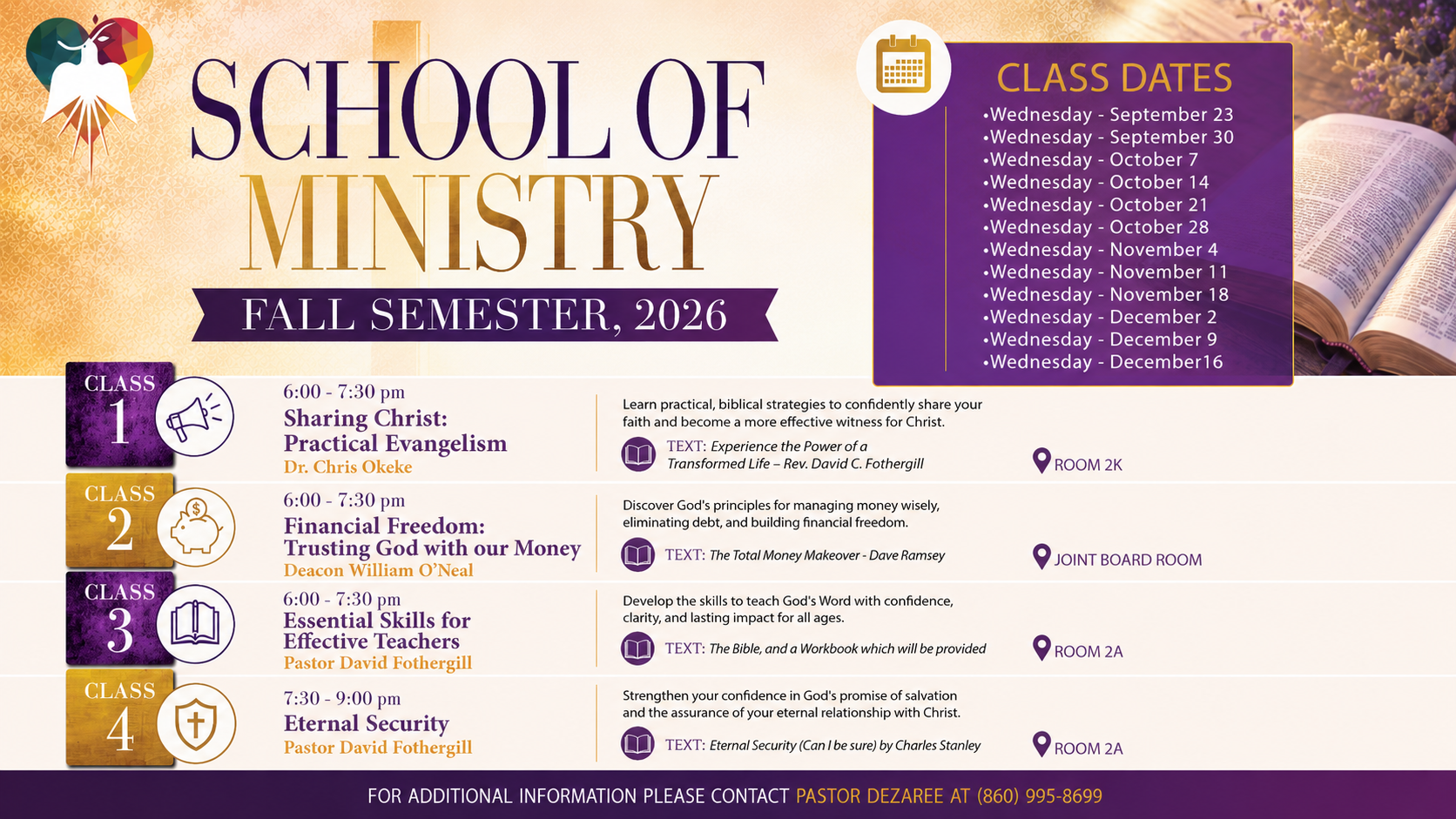 School of Ministry Fall 2026